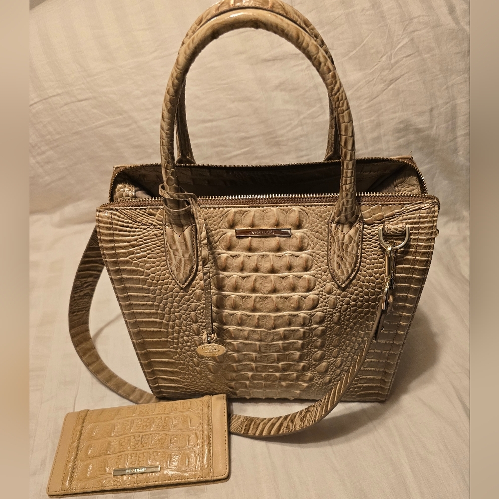 Brahmin Crocodile-Embossed Bag & Wallet